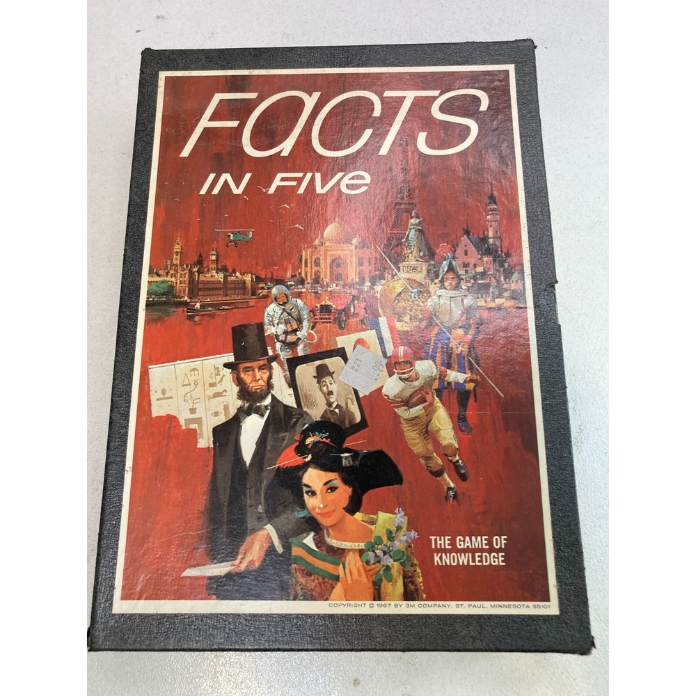 Facts in Five Game of Knowledge Vintage 1976 3M Bookshelf Games Complete